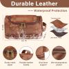 2025 Personlized Christmas Gifts for Mens, Large Toiletry Bag Engraved Initials Travel Bags for Men, Waterproof Leather Shaving Bags with 1 Keychain, Birthday Gifts for Husband, Boyfriend, Traveler view 3