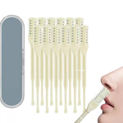 2 in 1 Manual Nasal Hair Trimmer, 360 Rotating Nose Hair Remover for Men Women, Portable Travel Essentials Precision Painless Ear Nose Grooming Tool (12)