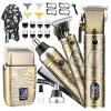 Rirool RNKR 9-in-1 Beard Trimmer for Men w/T-Blade, Foil Shaver, 12 Combs, LCD, USB-C, Travel Case - Cordless Grooming Kit view 1