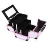 APSEQR makeup bag cosmetic case, portable cosmetic box Durable Multi Layer Professional Makeup Organizer with Aluminium Frame, Lockable Design, Extendable Trays, Perfect for Travel and Beauty view 3