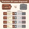 2025 Personlized Christmas Gifts for Mens, Large Toiletry Bag Engraved Initials Travel Bags for Men, Waterproof Leather Shaving Bags with 1 Keychain, Birthday Gifts for Husband, Boyfriend, Traveler view 2