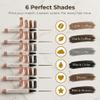 YeMoMo 4-Claw Liquid Eyebrow Pencil, Waterproof Natural Looking Microblading Effect, Professional Makeup Tool with Fine Tip, 6#Black Brown view 4