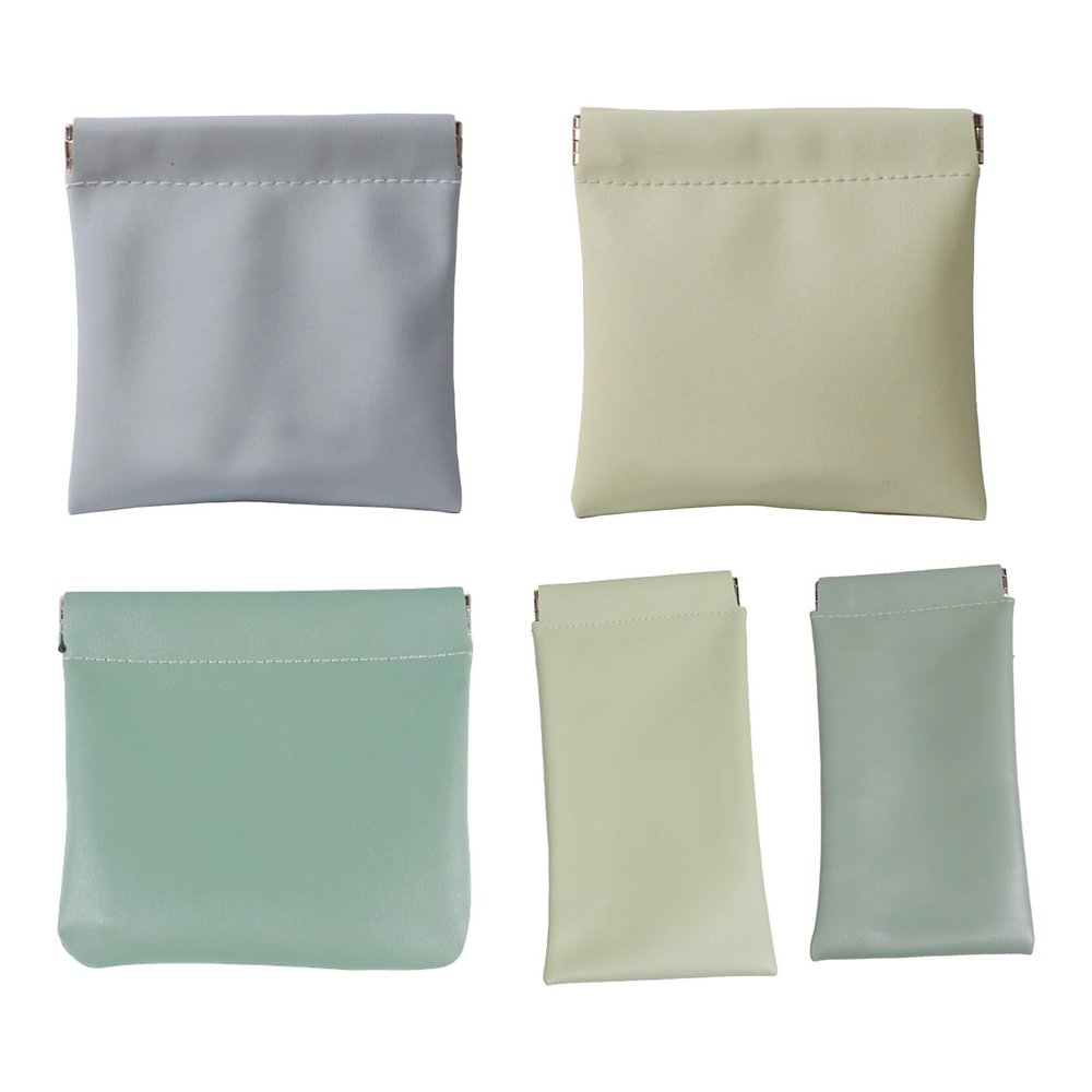 AOSAIXIS PU Leather Makeup Bag With Snaps Closure, Ergonomic Travel Cosmetic Organizers For Gym And Daily Use,Practical PU Leather Toiletry Pouch, Portable Cosmetic Bags For Women
