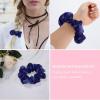 BSUYGET Glitter Neon Purple Dragonfl Dragonflies Hair Scrunchies for Women Elastic Hair Bands Fashion Ponytail Ties Rope Headwear Accessories view 4