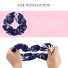 BSUYGET Winter Navy Snowflakes Christmas Hair Scrunchies for Women Elastic Hair Bands Fashion Ponytail Ties Rope Headwear Accessories view 2