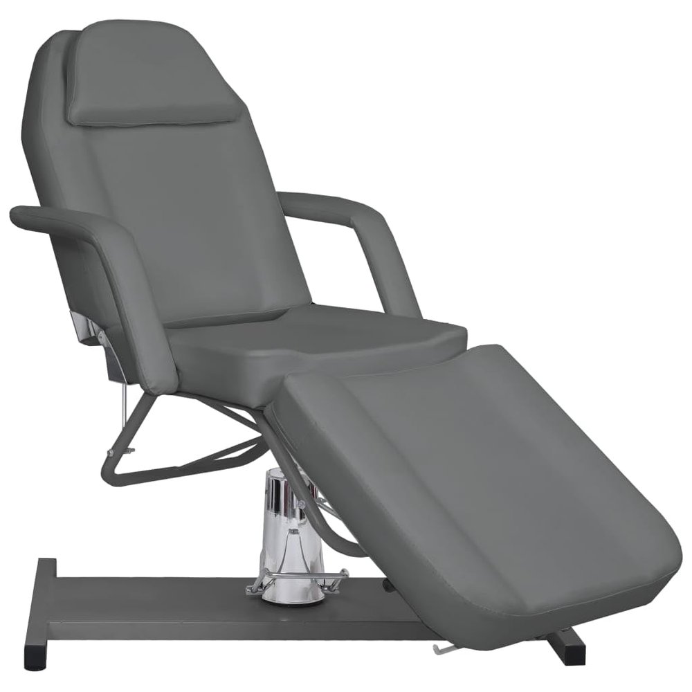 SKTQYQO Professional Massage Table Gray 70.9"x24.4"x(34.3"-44.1") with Adjustable Backrest Footrest Gas Lift Mechanism 360-Degree Rotation for Facial Skincare Tattooing Body Piercing