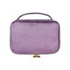 1 Pcs Large Portable Cosmetic Bag,Cute Travel Makeup Bag Velvet Travel Cosmetic Bags Makeup Brushes Accessories For Woman Men-Purple view 1