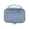 1 Pcs Large Portable Cosmetic Bag,Cute Travel Makeup Bag Velvet Travel Cosmetic Bags Makeup Brushes Accessories For Woman Men-Light Blue view 1
