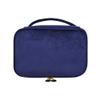 1 Pcs Large Portable Cosmetic Bag,Cute Travel Makeup Bag Velvet Travel Cosmetic Bags Makeup Brushes Accessories For Woman Men-Royal Blue view 1