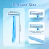 Lomgwumy Disposable Razors, Double-edged, Light Blue (150-PACK) view 2