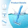 Lomgwumy Disposable Razors, Double-edged, Light Blue (150-PACK) view 3