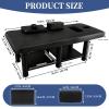 Stationary Massage Table, Folding Treatment Table with Adjustable Backrest, Metal Frame PU Leather Physical Therapy Table for Spa Treatment, Salon, Physical Therapy, Facial (Black, 31.5'' W  75'' L) view 4