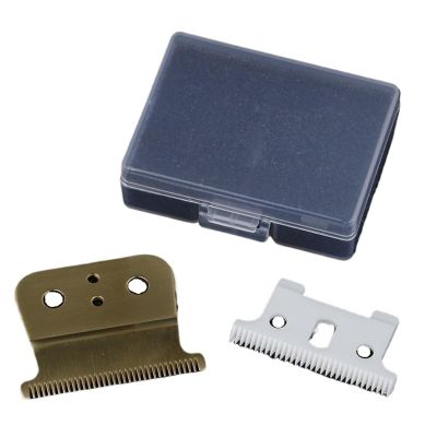 2PCS 32 Teeth Professional Hair Trimmer Clipper Ceramic Barber Cutter Blade T-outliner Replace Set(Gold 1SET)