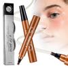2 PCS Waterproof Four-tip Beard and Eyebrow Pen, 2026 New 4D Microblading Eyebrow Pencil, Natural Gap Filling Eyebrow Makeup Long-Lasting Fine Stroke Eyebrow Pencils for Women (Light brown) view 1