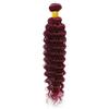 Burgundy Deep Wave Human Hair Bundles 32 Inch #99J Wine Red Deep Wave Single Bundle Human Hair Unprocessed Native Virgin Hair 100g Total 1 Hair Extensions Double Weft for Women view 3