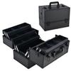 APSEQR Makeup Bag Cosmetic Case, Portable Cosmetic Box Multi-Layer Professional Makeup Organizer with Aluminum Frame, Dividers, Drawer, Lockable, Spacious for Beauty Professionals and view 1