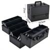 APSEQR Makeup Bag Cosmetic Case, Portable Cosmetic Box Multi-Layer Professional Makeup Organizer with Aluminum Frame, Dividers, Drawer, Lockable, Spacious for Beauty Professionals and view 2