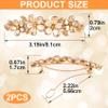 Joez Wonderful Rhinestone Hair Clip Sparkly Crystal Barrettes French Wedding Prom Engagement Pageant First Communion Hair Decorative Accessories for Women Long Hair (Flower Champagne, 2 Pcs) view 2