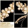 Joez Wonderful Rhinestone Hair Clip Sparkly Crystal Barrettes French Wedding Prom Engagement Pageant First Communion Hair Decorative Accessories for Women Long Hair (Flower Champagne, 2 Pcs) view 3