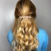 Joez Wonderful Rhinestone Hair Clip Sparkly Crystal Barrettes French Wedding Prom Engagement Pageant First Communion Hair Decorative Accessories for Women Long Hair (Flower Champagne, 2 Pcs) view 4