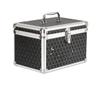 APSEQR makeup bag cosmetic case, portable cosmetic box Durable Travel Size Professional Makeup Organizer Case with Aluminium Frame, Lockable Drawer, Dividers for Beauty Professionals, view 1