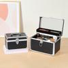 APSEQR makeup bag cosmetic case, portable cosmetic box Durable Travel Size Professional Makeup Organizer Case with Aluminium Frame, Lockable Drawer, Dividers for Beauty Professionals, view 4