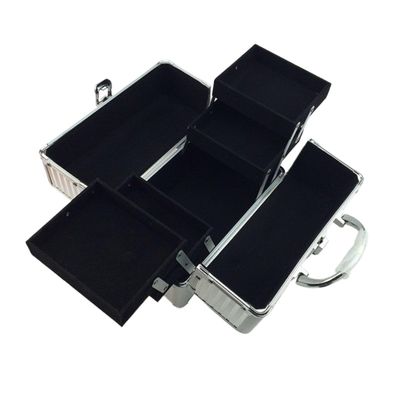 APSEQR Makeup Bag Cosmetic Case, Portable Cosmetic Box, Professional Makeup Organizer with Aluminium Frame, Multi Level Trays, Lockable Drawer, Spacious for Artists and Travelers