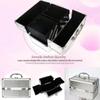 APSEQR Makeup Bag Cosmetic Case, Portable Cosmetic Box, Professional Makeup Organizer with Aluminium Frame, Multi Level Trays, Lockable Drawer, Spacious for Artists and Travelers view 4