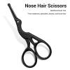TARSHYRY Nose Hair Scissors, Stainless Steel Black Cranes Shaped Rounded Tip Scissor for Trimming Eyebrows Eyelashes and Facial Hair, with Protective Design (Crane Shaped Rounded Tip Scissors) view 2