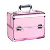 APSEQR Makeup Bag Cosmetic Case Portable Makeup Organizer with Aluminium Frame, Dividers, Drawer, Lockable, Heavy Duty, Travel Size for Cosmetologists, Nail Techs, Beauty Professionals view 1
