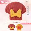 2 Pack Ultra Absorbent Hair Quick Drying Towel for Women, New Microfiber Hair Towel Wrap Dry Turban, Soft Bow Tie Plopping Head Towels Shower Cap for All Hair Style (Yellow and Rad) view 2
