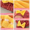 2 Pack Ultra Absorbent Hair Quick Drying Towel for Women, New Microfiber Hair Towel Wrap Dry Turban, Soft Bow Tie Plopping Head Towels Shower Cap for All Hair Style (Yellow and Rad) view 4