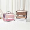 APSEQR Makeup Bag Cosmetic Case, Portable Cosmetic Box Multi Layer Makeup Organizer with Aluminium Frame, Dividers, Lockable Drawer, Mirror for Professionals and Beauty Enthusiasts view 4