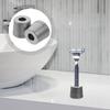 FESTFENDS 2pcs Aluminum Razor Stand Manual Razor Holder for Bathroom Countertops Simple Shaving Storage Base for Men Washroom Organization view 4