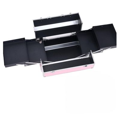 APSEQR Makeup Bag Cosmetic Case, Portable Cosmetic Box with Aluminum Frame, Lockable Multi-Layer Makeup Organizer, Spacious with Dividers, Drawer for Beauty Professionals and Travelers