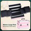 APSEQR Makeup Bag Cosmetic Case, Portable Cosmetic Box with Aluminum Frame, Lockable Multi-Layer Makeup Organizer, Spacious with Dividers, Drawer for Beauty Professionals and Travelers view 2