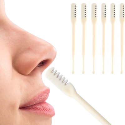 2 in 1 Nasal Hair Cutter Dual Size Nose Hair Trimmer360  Rotating Nose Hair ClipperEquipped with Ear Picking FunctionSuitable for Manual Nostril Hair Removal Tools for Both Men and Women (6PCS)
