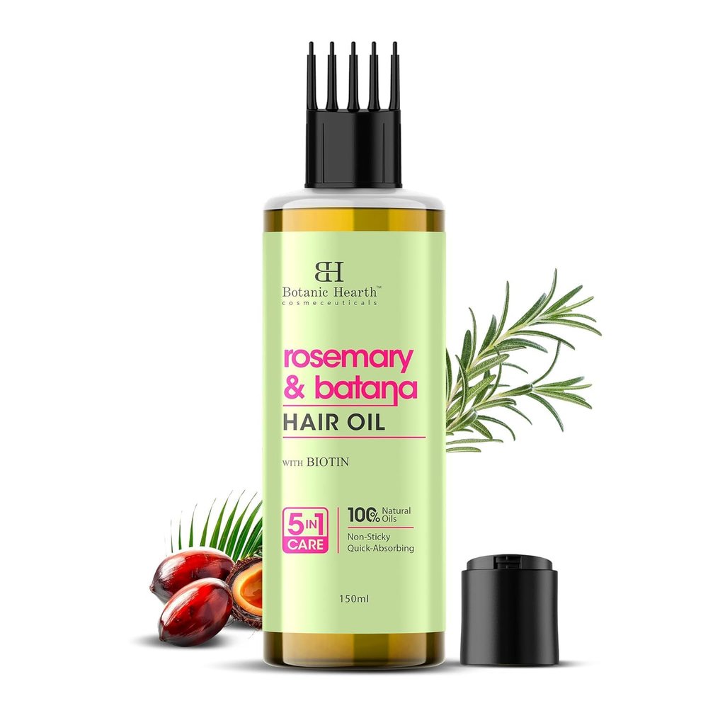 100% Pure Rosemary Batana Oil for Hair Growth  150ml, Non-Sticky & Fast-Absorbing  100% Natural Oils for Healthy Nourished Hair  with Hair Oil Applicator