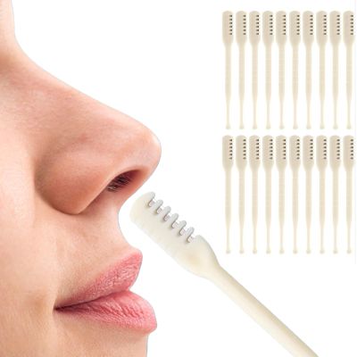 2 in 1 Nasal Hair Cutter Dual Size Nose Hair Trimmer360  Rotating Nose Hair ClipperEquipped with Ear Picking FunctionSuitable for Manual Nostril Hair Removal Tools for Both Men and Women (20PCS)