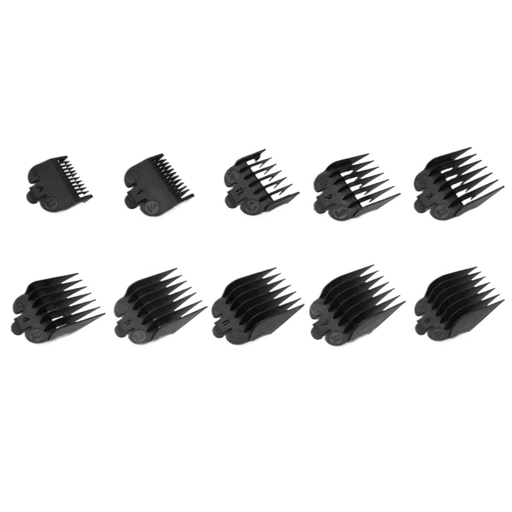 10pcs Universal Guards Hair Cutting Combs For Hair Trimmer Machine Barber Accessories Trimmer Limit Combs 1.5-25mm(10pcs)