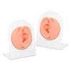 SOIMISS 1 Pair Simulated Ear Model: Piercing Practice Silicone Ear Model - Realistic Left & Right Body Part With Holder For Demo Art Teaching view 1