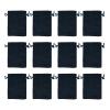 GALPADA 12pcs Satin Wig Bags With Drawstring For Packaging Hair Extensions Wigs Soft Silk Pouches Hair Tools Storage Bags For Home And Salon Dark Blue view 1