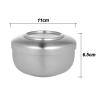 Yinhing Stainless Steel Shaving Bowl Smooth Surface Shave Cream Soap Brush Bowl for Beard Cleaning with Cover Lightweight and Anti Adhering view 2