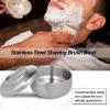 Yinhing Stainless Steel Shaving Bowl Smooth Surface Shave Cream Soap Brush Bowl for Beard Cleaning with Cover Lightweight and Anti Adhering view 3