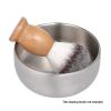 Yinhing Stainless Steel Shaving Bowl Smooth Surface Shave Cream Soap Brush Bowl for Beard Cleaning with Cover Lightweight and Anti Adhering view 4