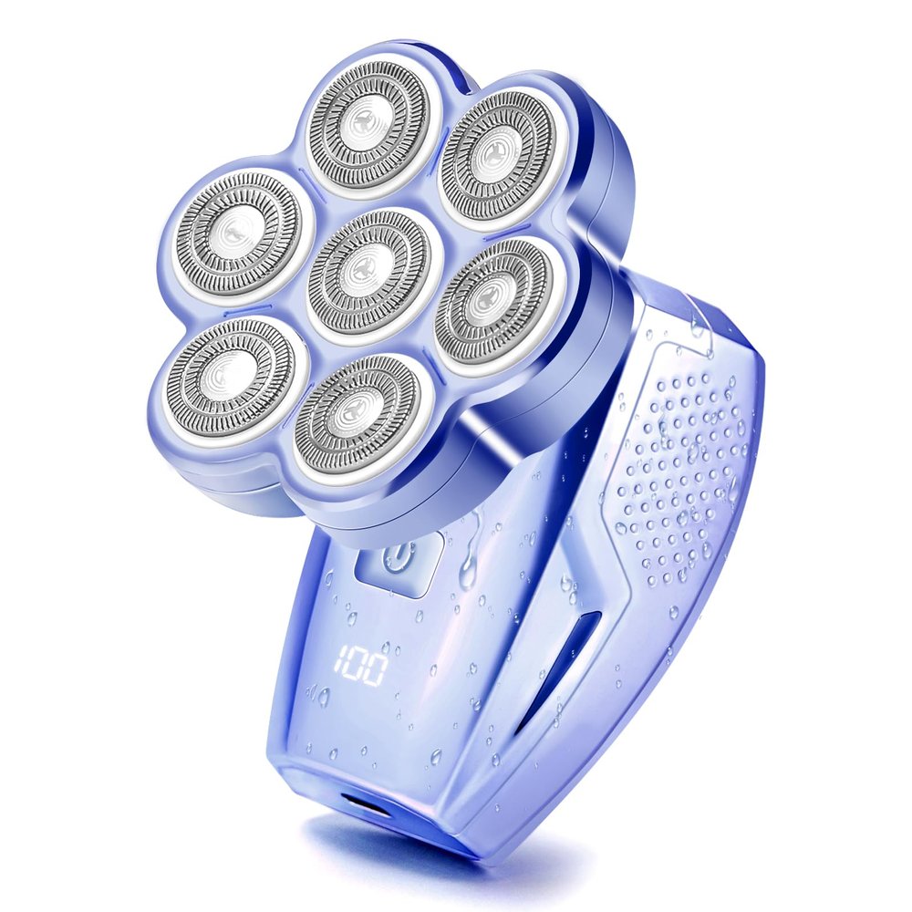 Electric Razors for Women Legs: 120min Long Time Use Rechargeable Body Shaver - Waterproof Wet Dry Hair Remover - Trimmer for Lady Face Public (Deep Blue, M)
