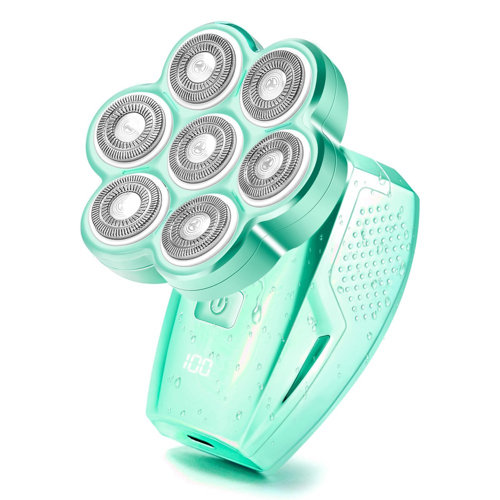 Electric Razors for Women Legs: 120min Long Time Use Rechargeable Body Shaver - Waterproof Wet Dry Hair Remover - Trimmer for Lady Face Public (Mint Green, M)