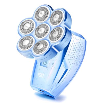 Electric Razors for Women Legs: 120min Long Time Use Rechargeable Body Shaver - Waterproof Wet Dry Hair Remover - Trimmer for Lady Face Public (Blue, M)