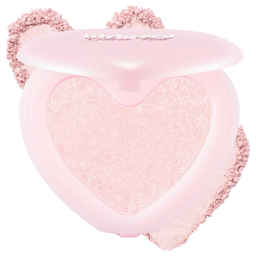 lilybyred Luv Beam Glow Veil | Korean Heart-Shaped Highlighter, Illuminating Shimmer, Radiant Glow, Silky Powder Texture, Buildable & Blendable, Lightweight & Long-Lasting, 0.11 oz. (07 Chiffon Beam)