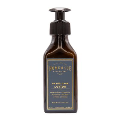 HMA | Beard Care Lotion with Shea Butter & Calendula, Patchouli + Tea Tree + Cypress + Lavender, 100% Pure Essential Oils, 3.38 Fl. Oz.